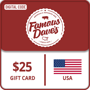 Famous Daves Gift Card USA $25 product image