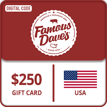 Famous Daves Gift Card USA $250 product image