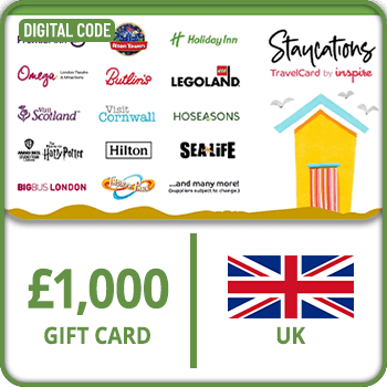 Inspire Staycation Gift Card UK 1000 GBP product image