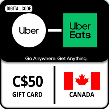 Uber Rides & Eats Gift Card CANADA 50 CAD product image