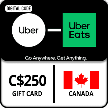 Uber Rides & Eats Gift Card CANADA 250 CAD product image