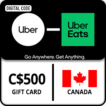 Uber Rides & Eats Gift Card CANADA 500 CAD product image