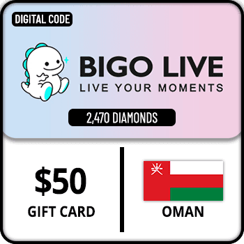Bigo Live Gift Card 2470 Diamonds Oman $50 product image