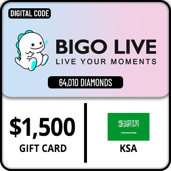 Bigo Live Gift Card 64010 Diamonds KSA $1500 product image