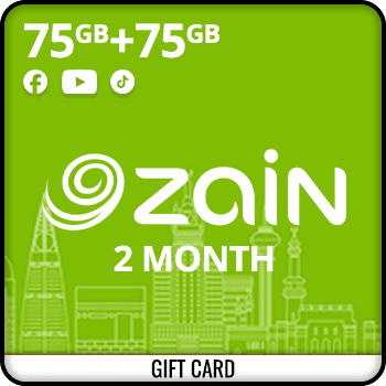 Zain Data 75GB + 75GB YT&FB&TK For 2 Months product image
