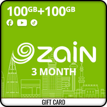 Zain Data 100GB + 100GB YT&FB&TK For 3 Months product image