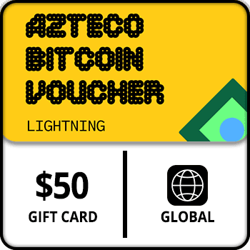 Azteco Bitcoin Voucher Lightning Gift Card Global $50 product image