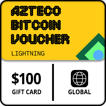 Azteco Bitcoin Voucher Lightning Gift Card Global $100 product image