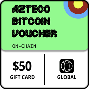 Azteco Bitcoin Voucher ON-CHAIN Gift Card Global $50 product image