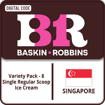 Baskin-Robbins SINGAPORE Variety Pack - 8 Single Regular Scoop Ice Cream product image