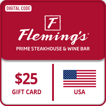 Flemings Prime Steakhouse and Wine Bar Voucher Gift Card USA $25 product image