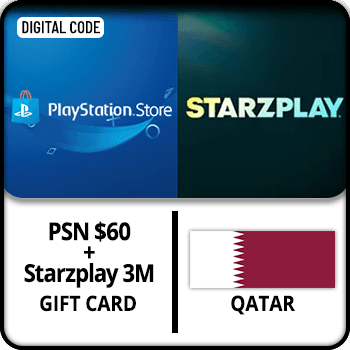 QAT PSN Wallet USD 60 + Starzplay 3M Gift Card product image