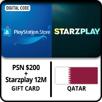 QAT PSN Wallet USD 200 + Starzplay 12M Gift Card product image