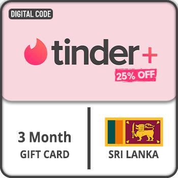 (API) Tinder Plus 3 Month Gift Card - 25_ OFF(Sri Lanka) product image