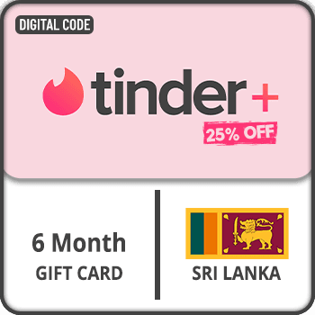 (API) Tinder Plus 6 Month Gift Card - 25_ OFF(Sri Lanka) product image
