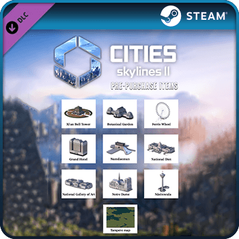 Cities Skylines II Pre Order Bonus PC DLC Steam Game Key GLOBAL product image