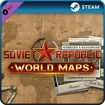 Workers & Resources Soviet Republic World Maps PC DLC Steam Game Key GLOBAL product image